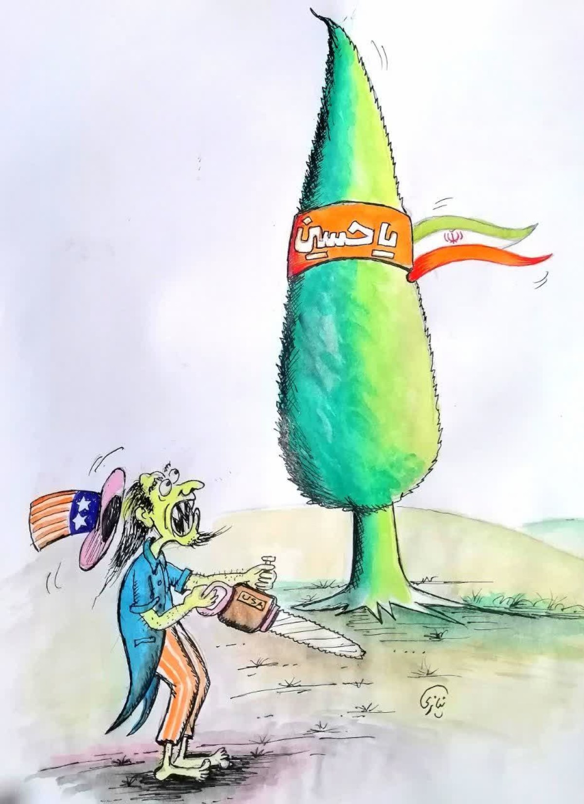 غلط می‌کند کسی فکر کندن درخت تناور جمهوری اسلامی را هم بکند