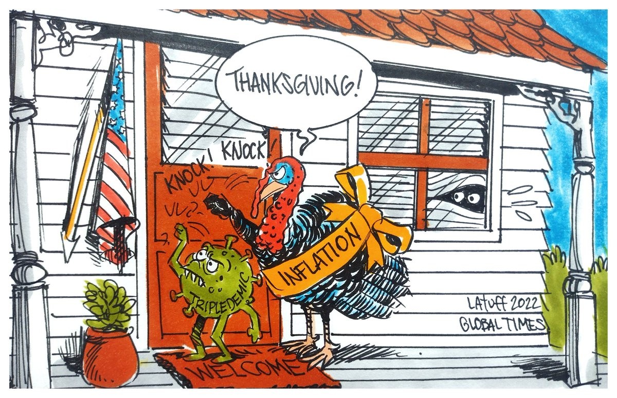 Definitely not an easy Thanksgiving for the US.