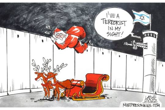 Santa is facing a hard time in #Palestine!