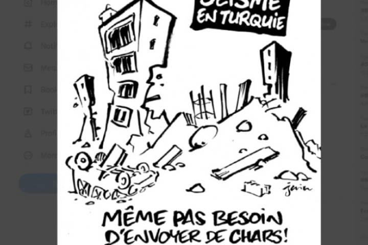 Charlie Hebdo mocks tragedy of dead in Turkey and Syria