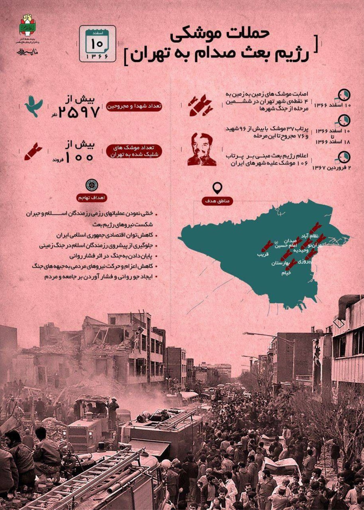 سالروز حملات موشکی صدام به تهران