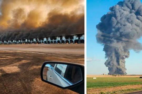 Approximately 18,000 cows died in explosion in Texas