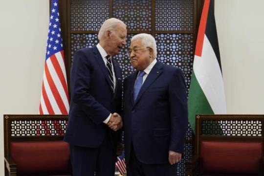 Mahmoud Abbas There is an "apartheid" regime against the Palestinians.