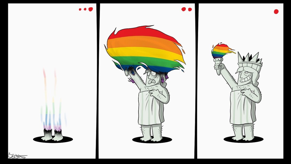 كاريكاتير / أمريكا أمة مثلية