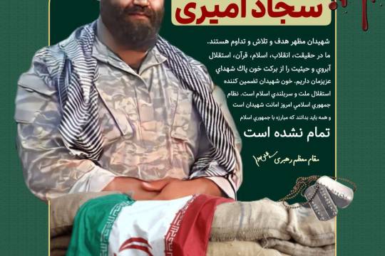 مجموعه پوستر :  شهید مدافع حرم و حافظ امنیت سجاد امیری