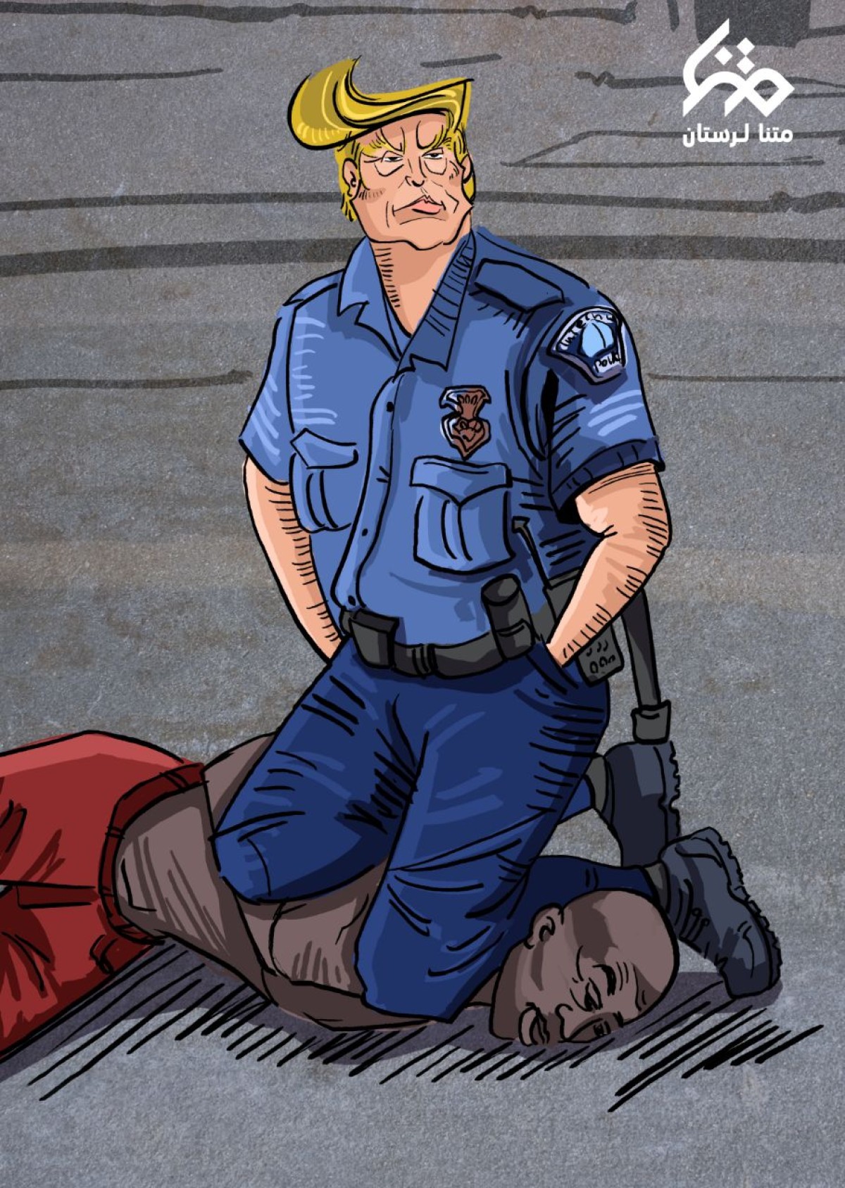 کاریکاتور :  حقوق بشر آمریکایی