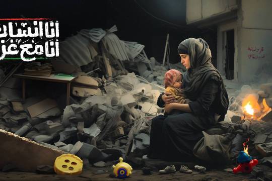 مجموعة بوسترات " انا انسان انا مع غزة "