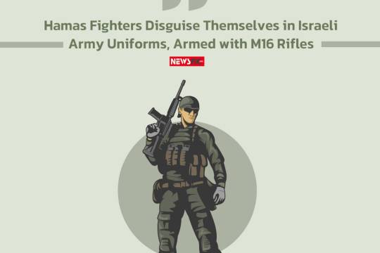 Hamas Fighters Disguise Themselves in Israeli Army Uniforms, Armed with M16 Rifles