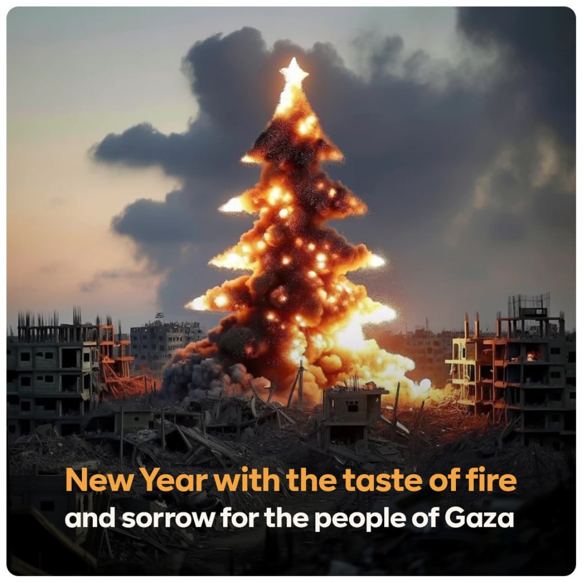 New Year with the taste of fire and sorrow for the people of Gaza