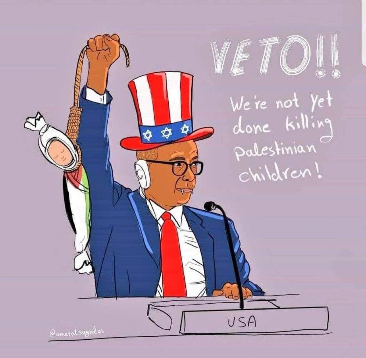 VETO!! We're not yet done killing Palestinian children!