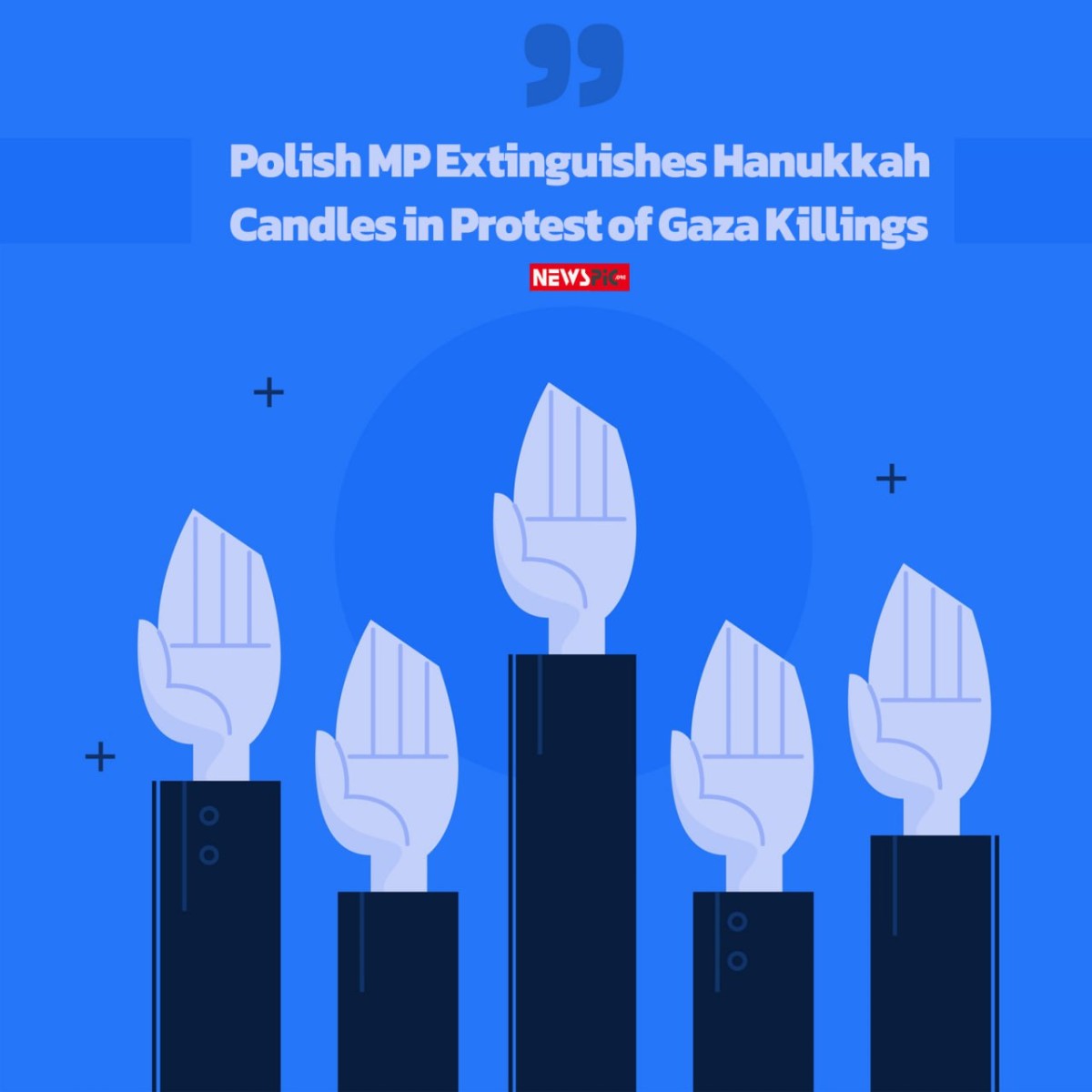 Polish MP Extinguishes Hanukkah Candles in Protest of Gaza Killings