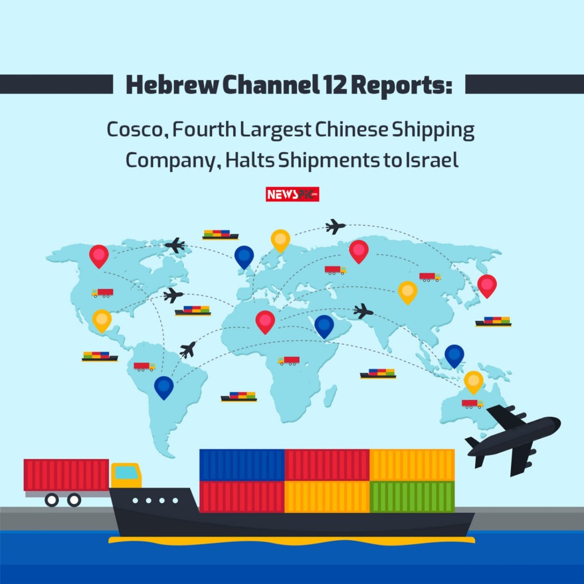 Cosco, Fourth Largest Chinese Shipping Company, Halts Shipments to Israel