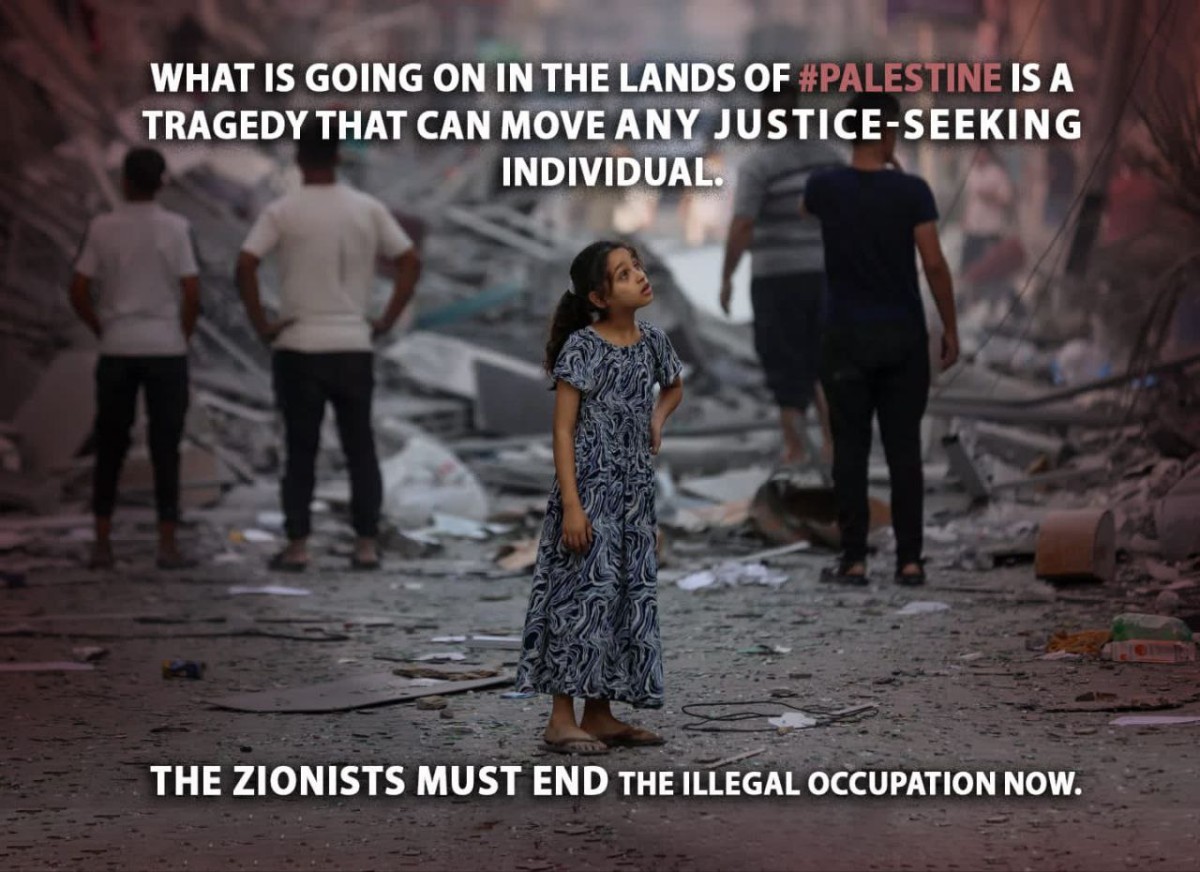 THE ZIONISTS MUST END THE ILLEGAL OCCUPATION NOW.