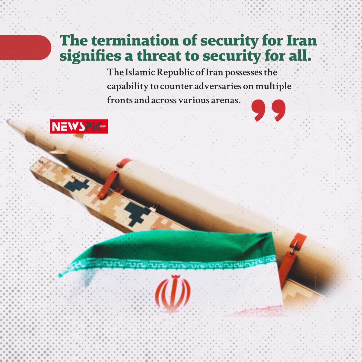 The termination of security for Iran signifies a threat to security for all.