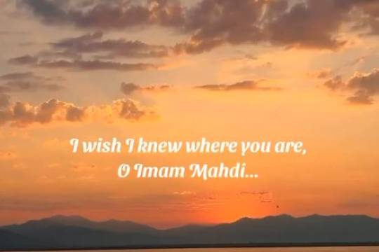 I wish I knew where you are, O Imam Mahdi...