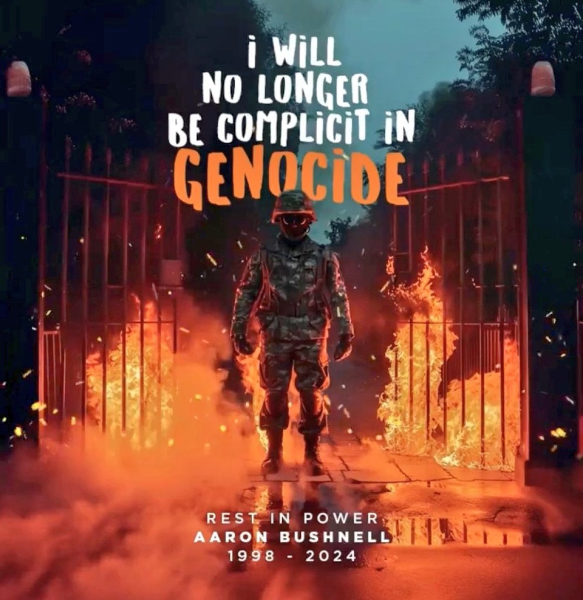 I WILL NO LONGER BE COMPLICIT IN GENOCIDE