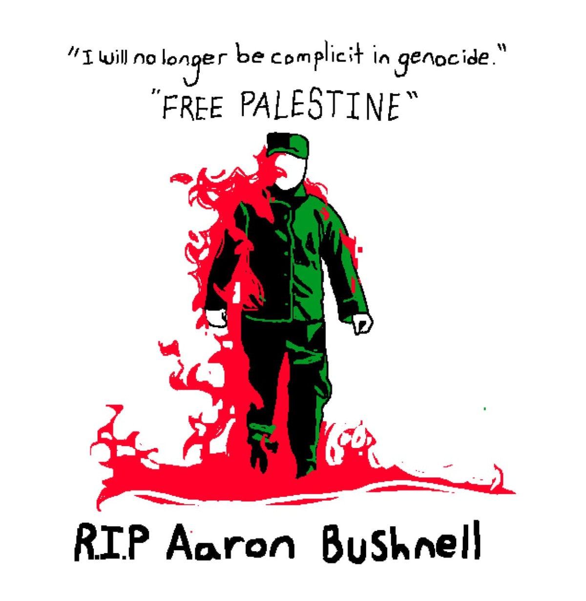 I will no longer be complicit in genocide. "FREE PALESTINE"