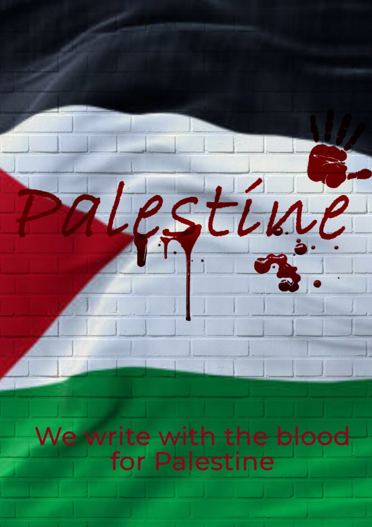 We write with the blood for Palestine