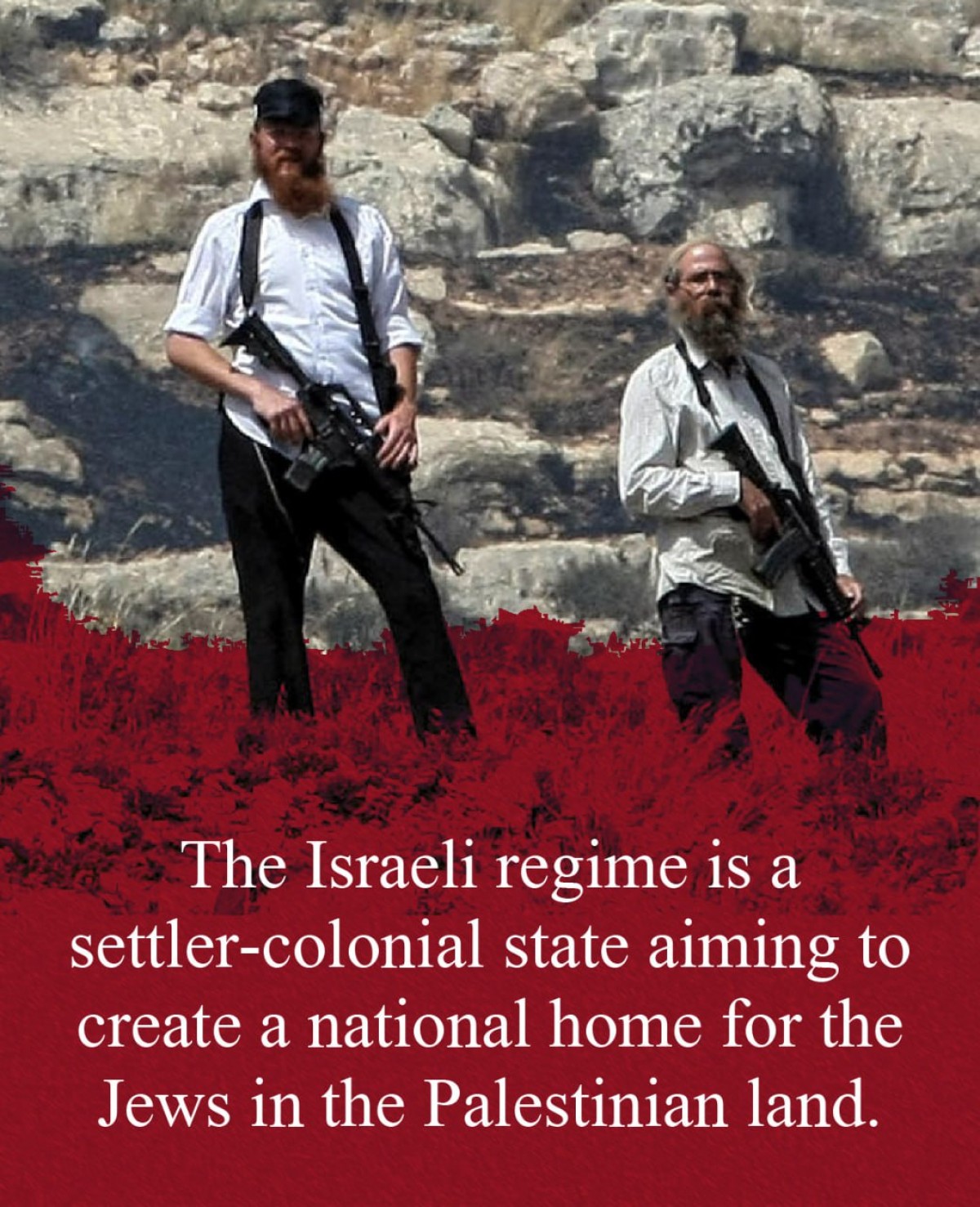 The Israeli regime is a settler-colonial state aiming to create a national home for the Jews in the Palestinian land