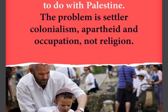 Jews and Muslims 'dialoguing' has nothing to do with Palestine