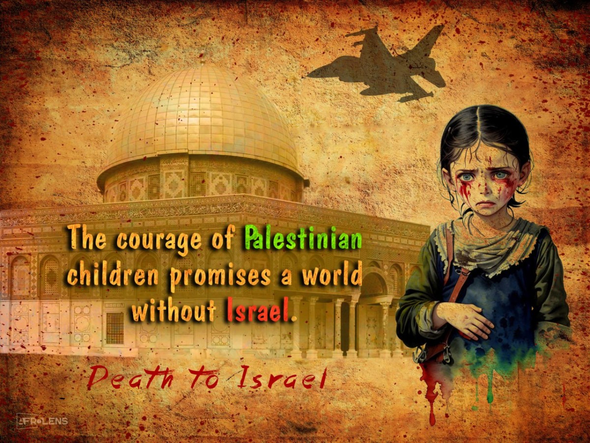 The courage of Palestinian children promises a world without Israel. Peath to Israel
