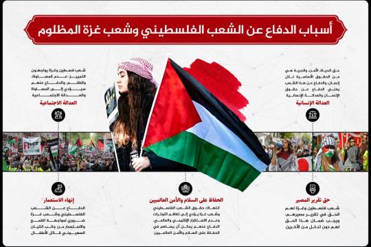 انفوجرافيك / أسباب الدفاع عن الشعب الفلسطيني وشعب غزة المظلوم