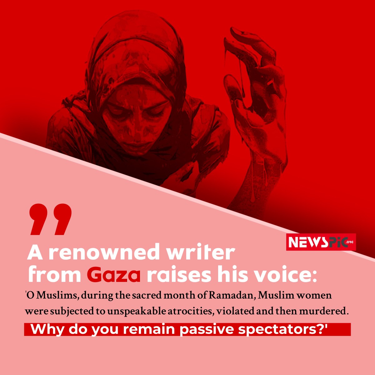 A renowned writer from Gaza raises his voice