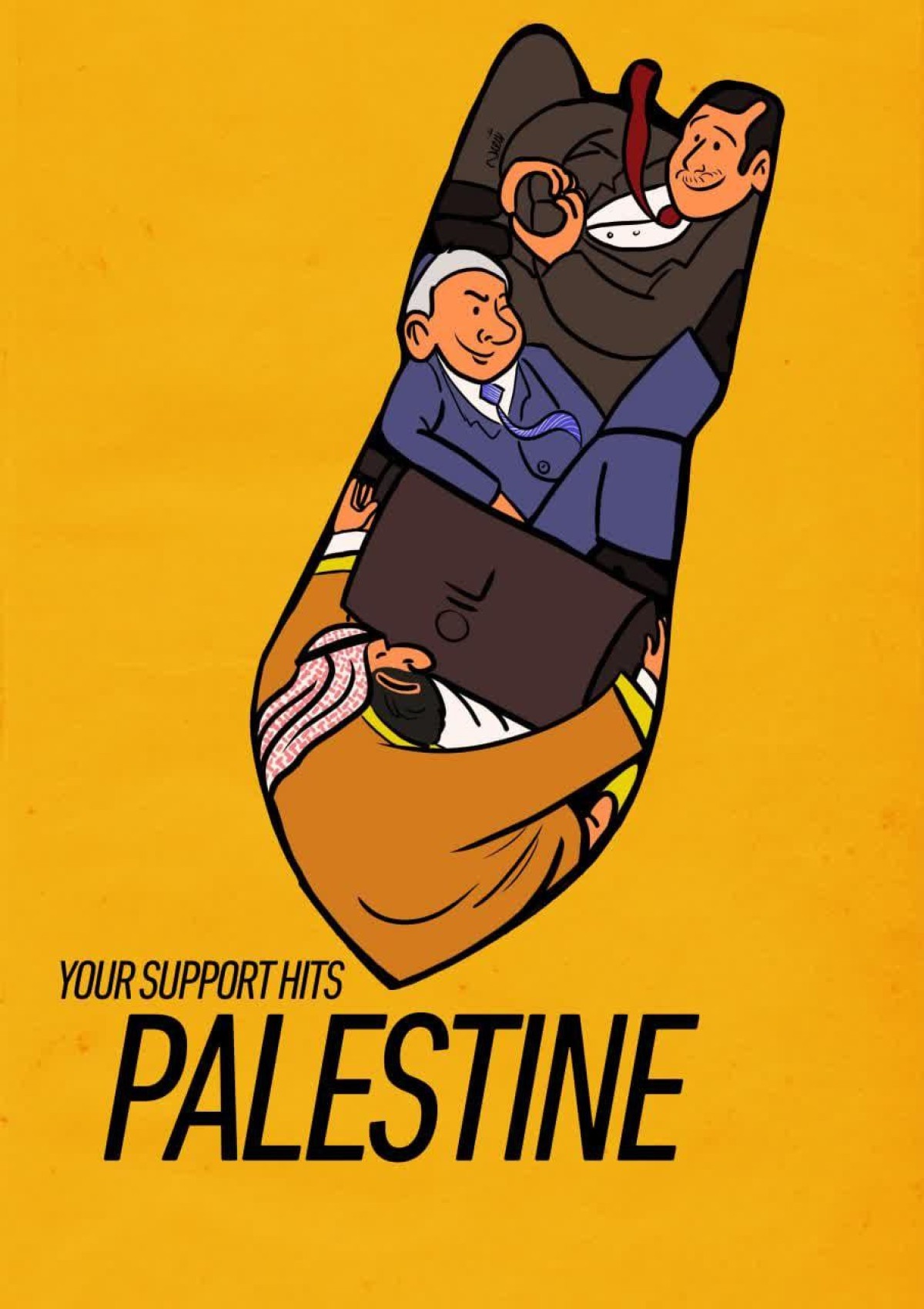 YOUR SUPPORT HITS PALESTINE