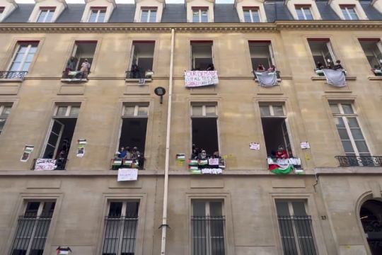 اعتراضات دانشجویان حامی فلسطین در دانشکده علوم سیاسی پاریس