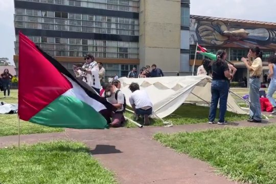 دانشجویان دانشگاه‌های مکزیک هم به انتقاضه دانشجویی در حمایت از غزه