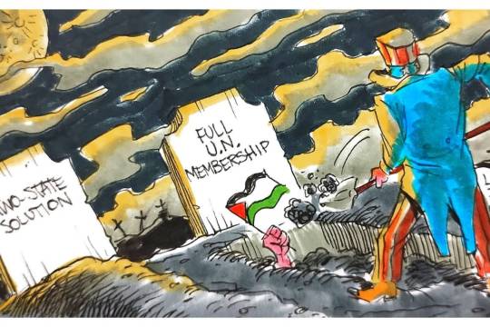 The US blocks Palestine's path to full UN membership