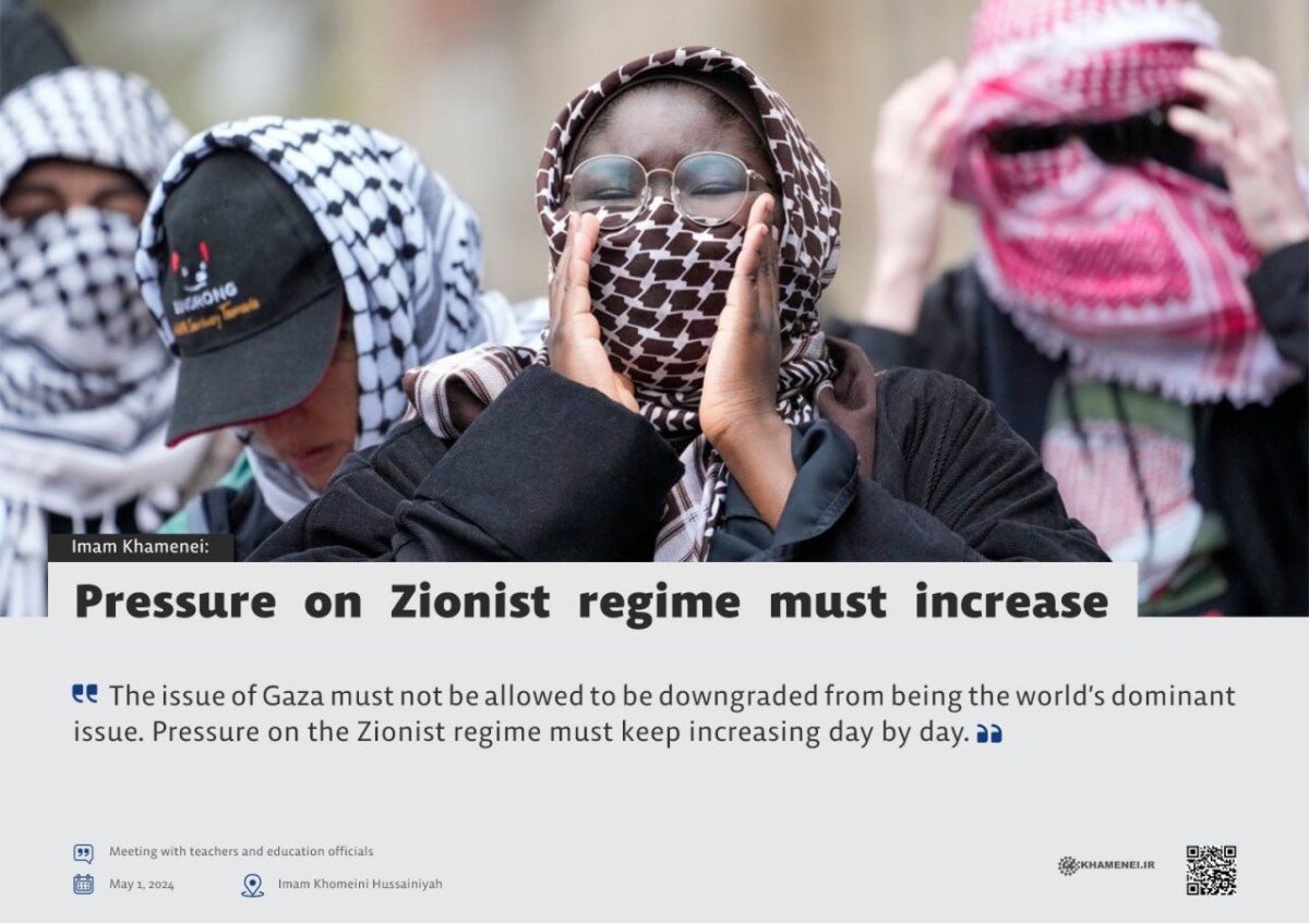 Pressure on Zionist regime must increase