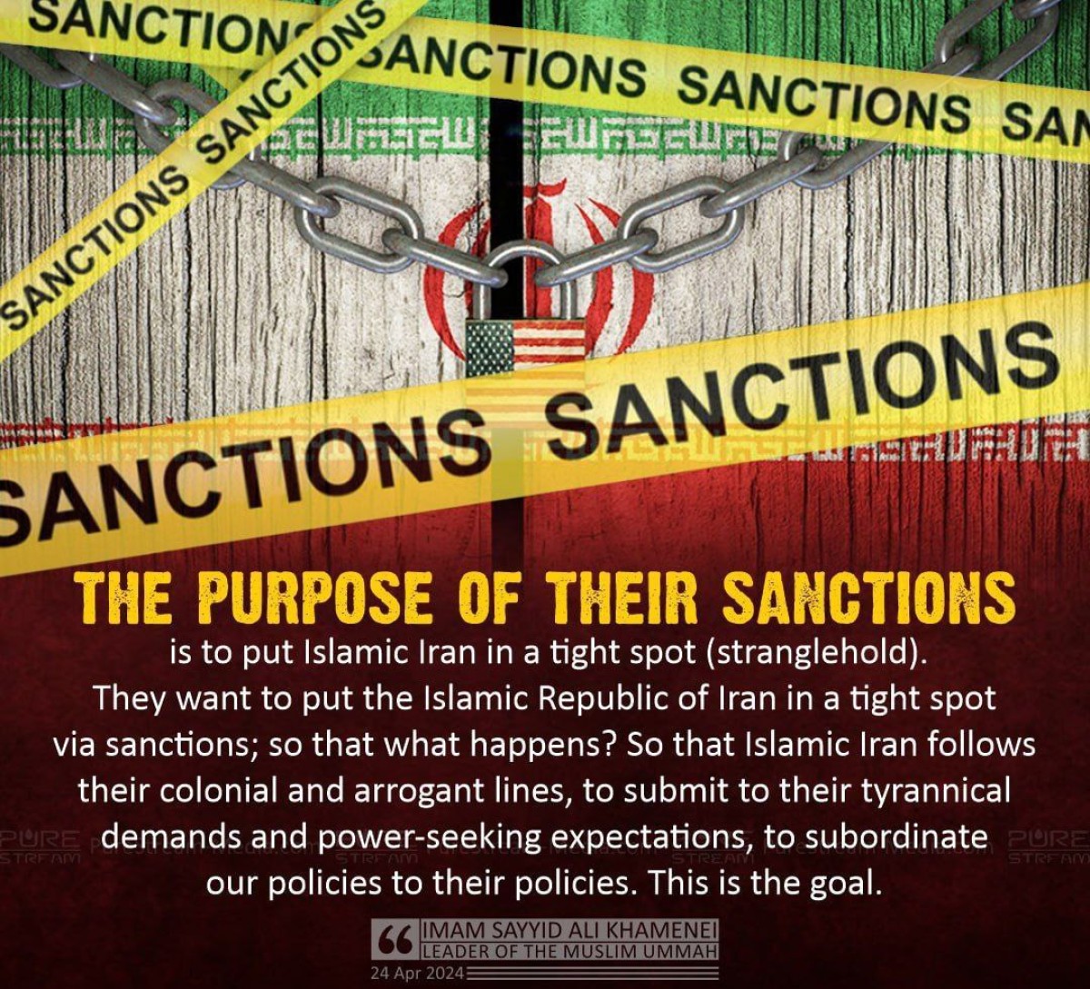 The purpose of their sanctions