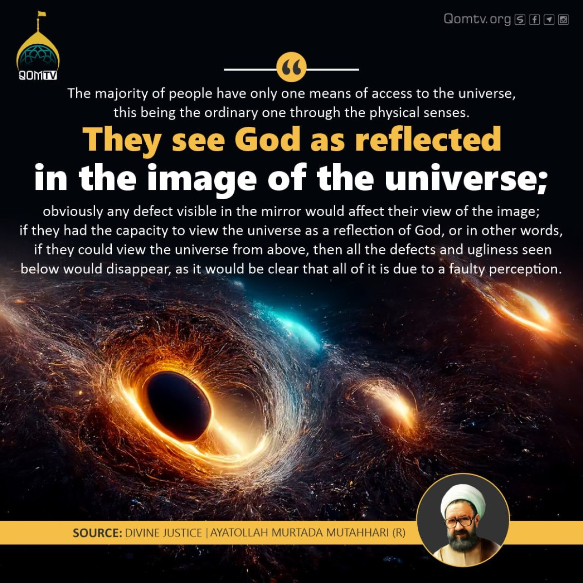 They see God as reflected in the image of the universe