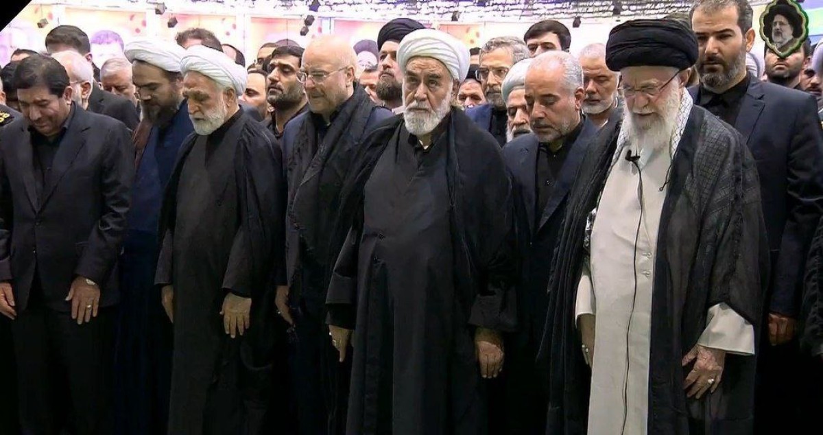 Imam Khamenei led funeral prayer for President Raisi & his esteemed companions