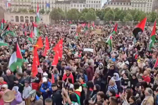 تظاهرات گسترده در فرانسه در محکومیت جنگ و نسل‌کشی در غزه