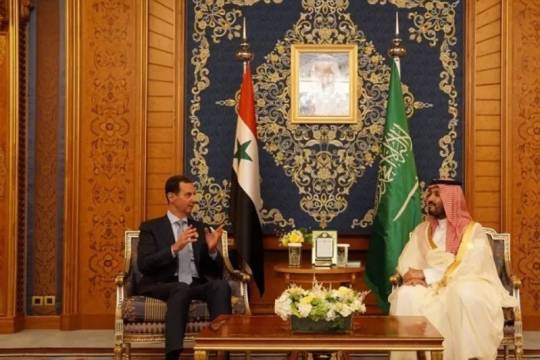 لقاء الرئيس بشار الأسد بالأمير محمد بن سلمان في البحرين