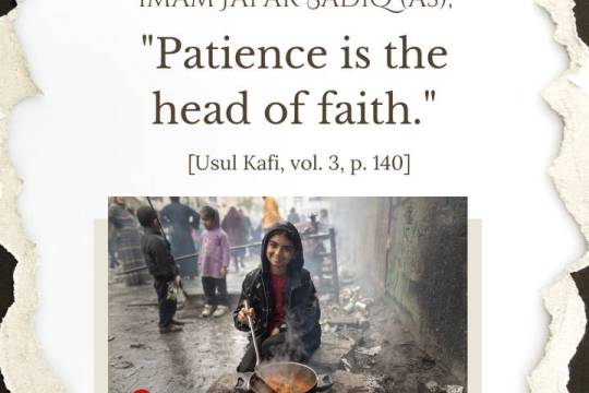 Patience is the head of faith