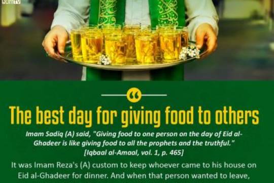 The best day for giving food to others