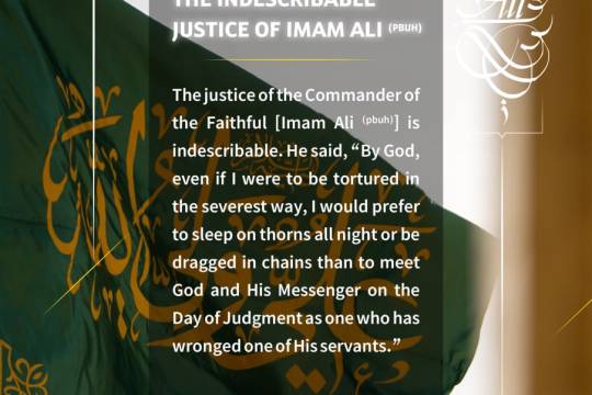 The indescribable justice of Imam Ali (pbuh)