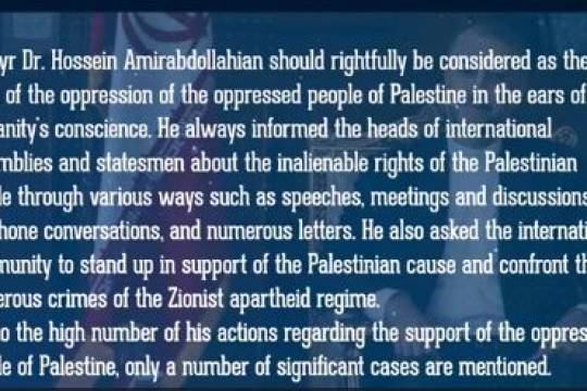 review of martyr Amir Abdollahian support for the people of Gaza