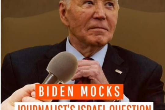 President Joe Bide MOCKS JOURNALIST'S ISRAEL QUESTION