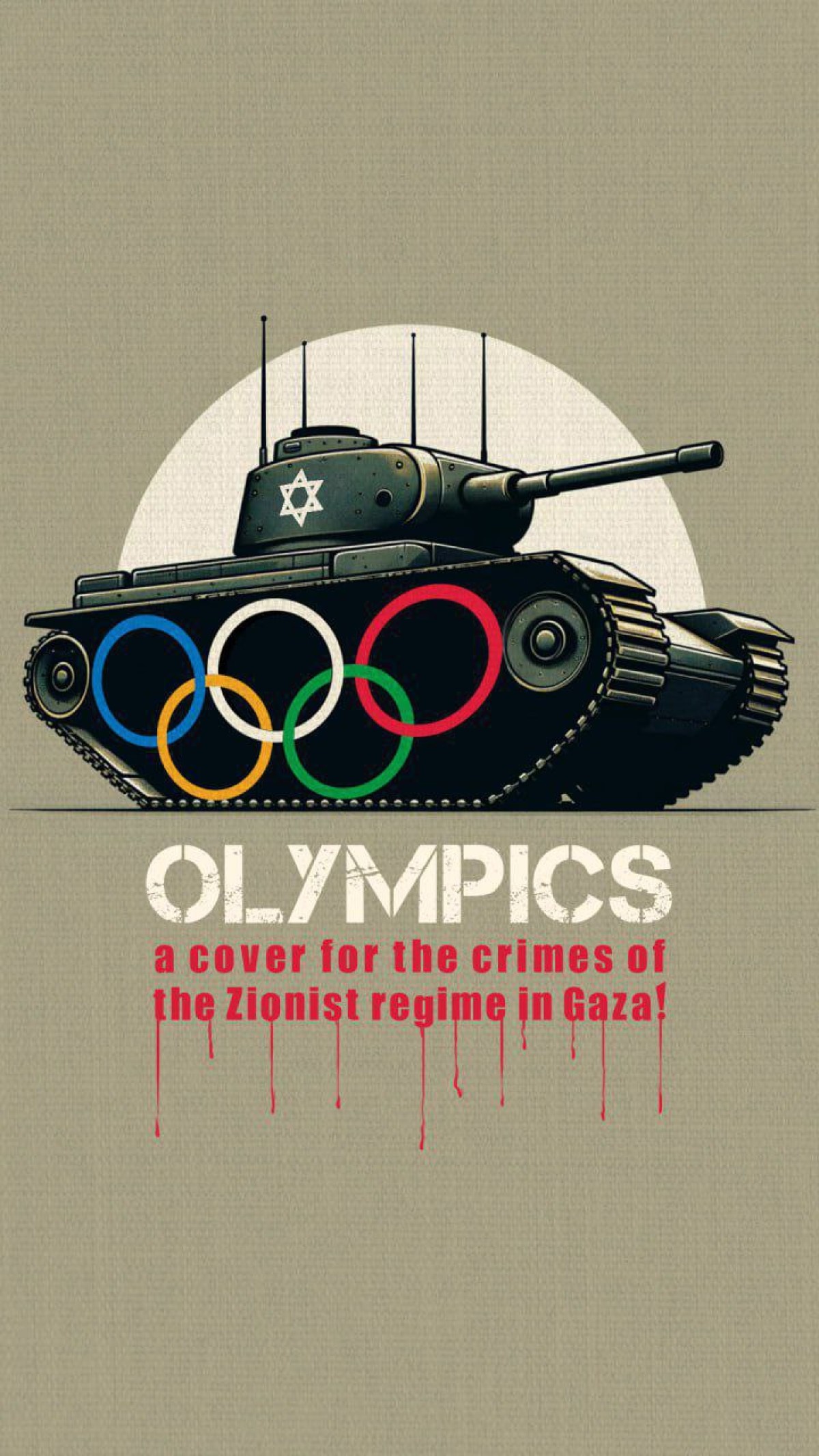 OLYMPICS a cover for the crimes of the Zionist regime in Gaza