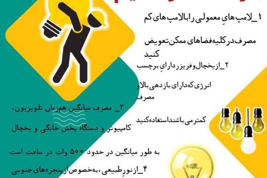 مجموعه پوستر : مدیریت مصرف برق