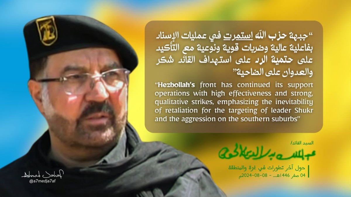 Hezbollah’s front has continued its support operations with high effectiveness and strong qualitative strike