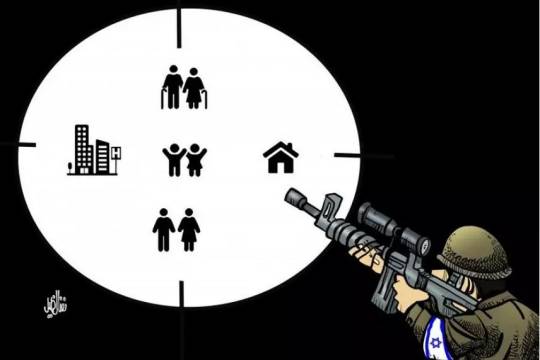 The Israeli army targets civilians