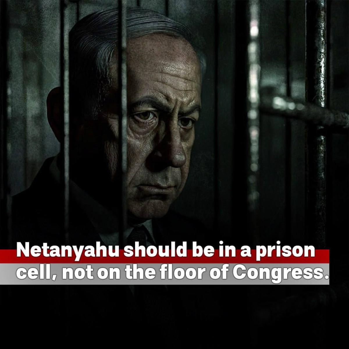 Netanyahu should be in a prison cell, not on the floor of Congress