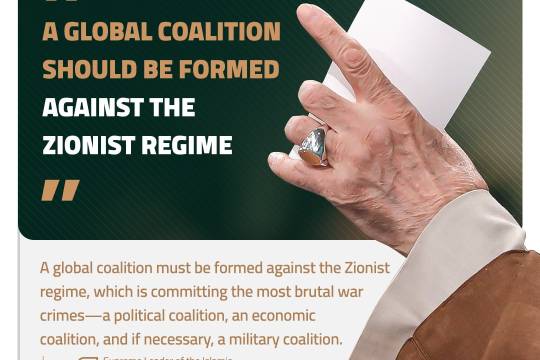 A global coalition should be formed against the Zionist regime