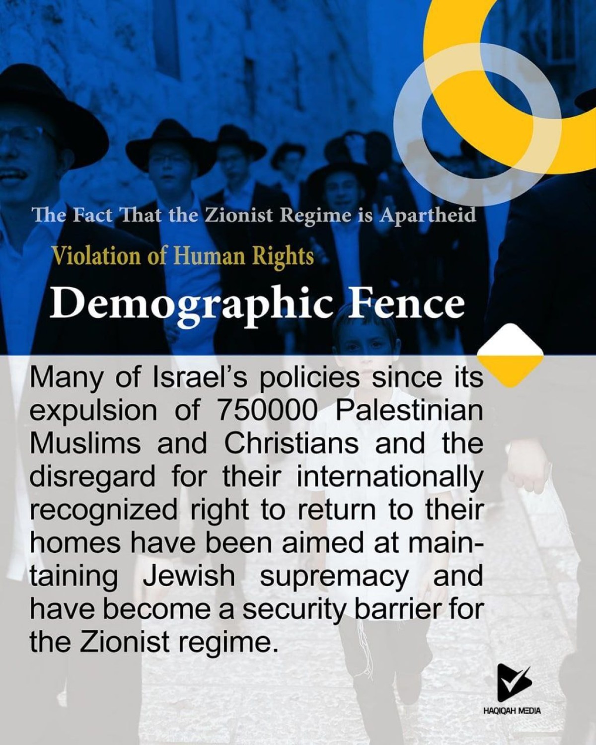 The Fact That the Zionist Regime is Apartheid  Violation of Human Rights Demographic Fence