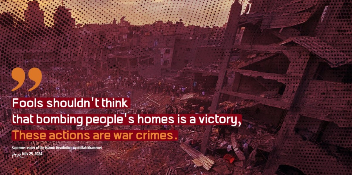 Fools shouldn't think that bombing people's homes is a victory. These actions are war crimes